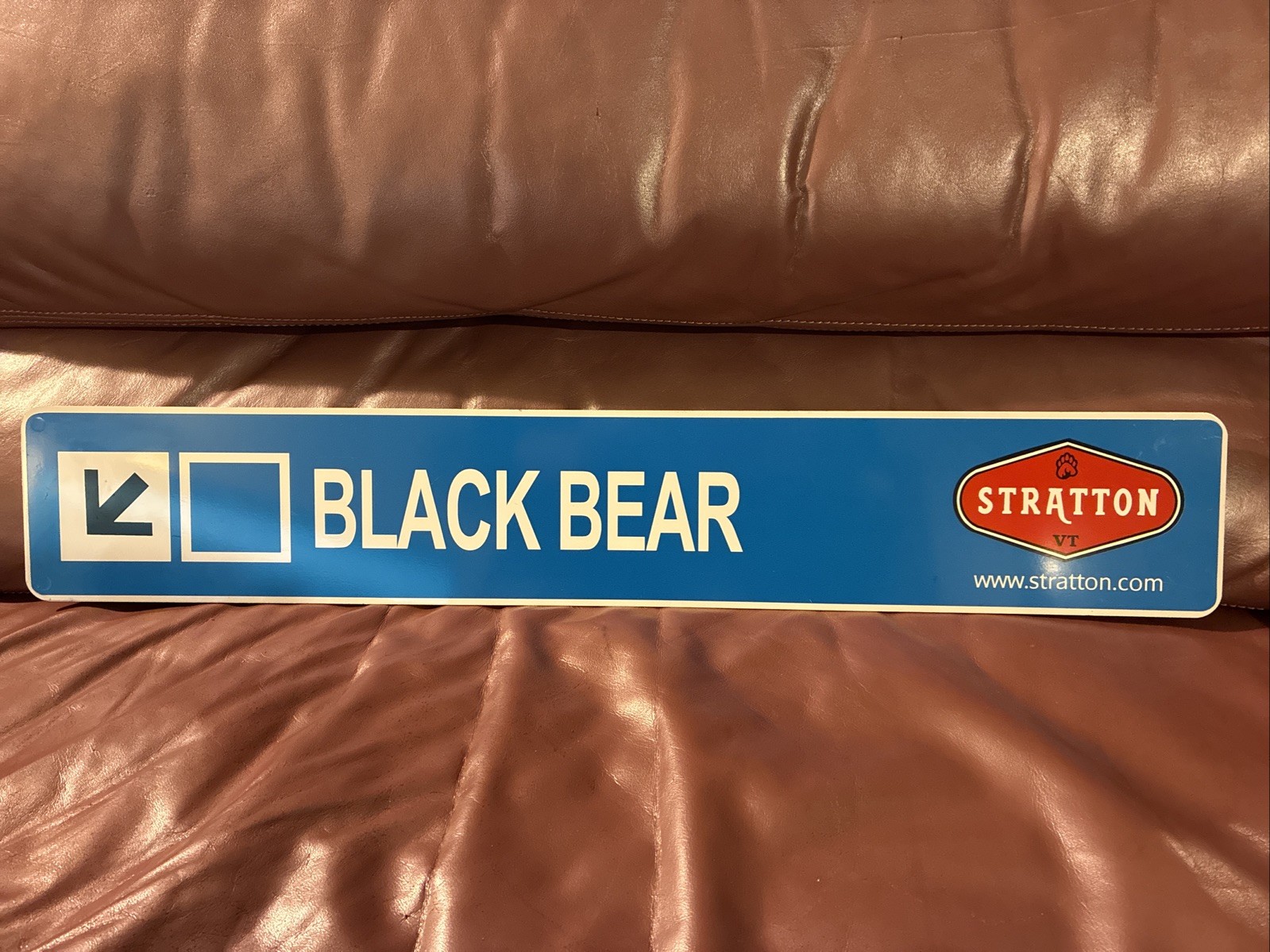 Stratton Mountain Vermont Black Bear Trail Sign Souvenir Ski Resort VT 24\