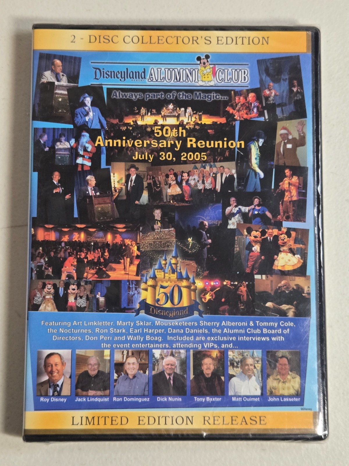 2005 CAST MEMBER DISNEYLAND ALUMNI CLUB 50TH ANNIVERSARY REUNION 2 DVD\'S SEALED