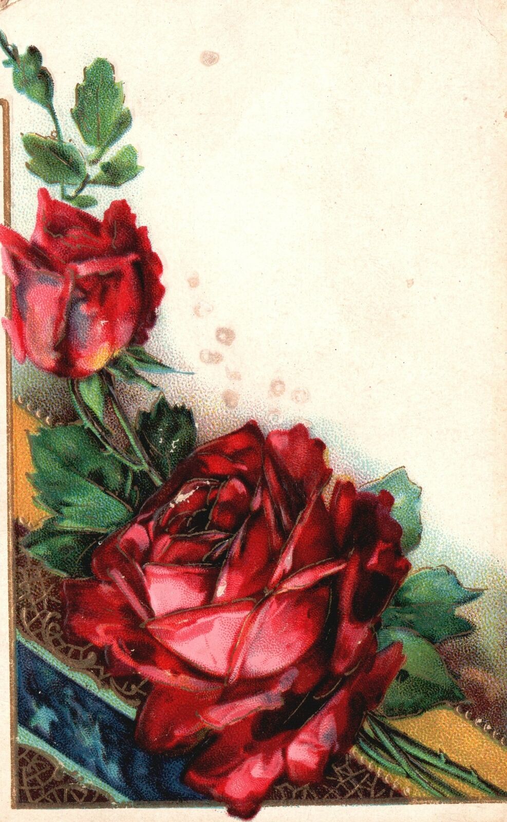 Vintage Postcard 1909 Greetings Card Rose Flower Friendship Souvenir