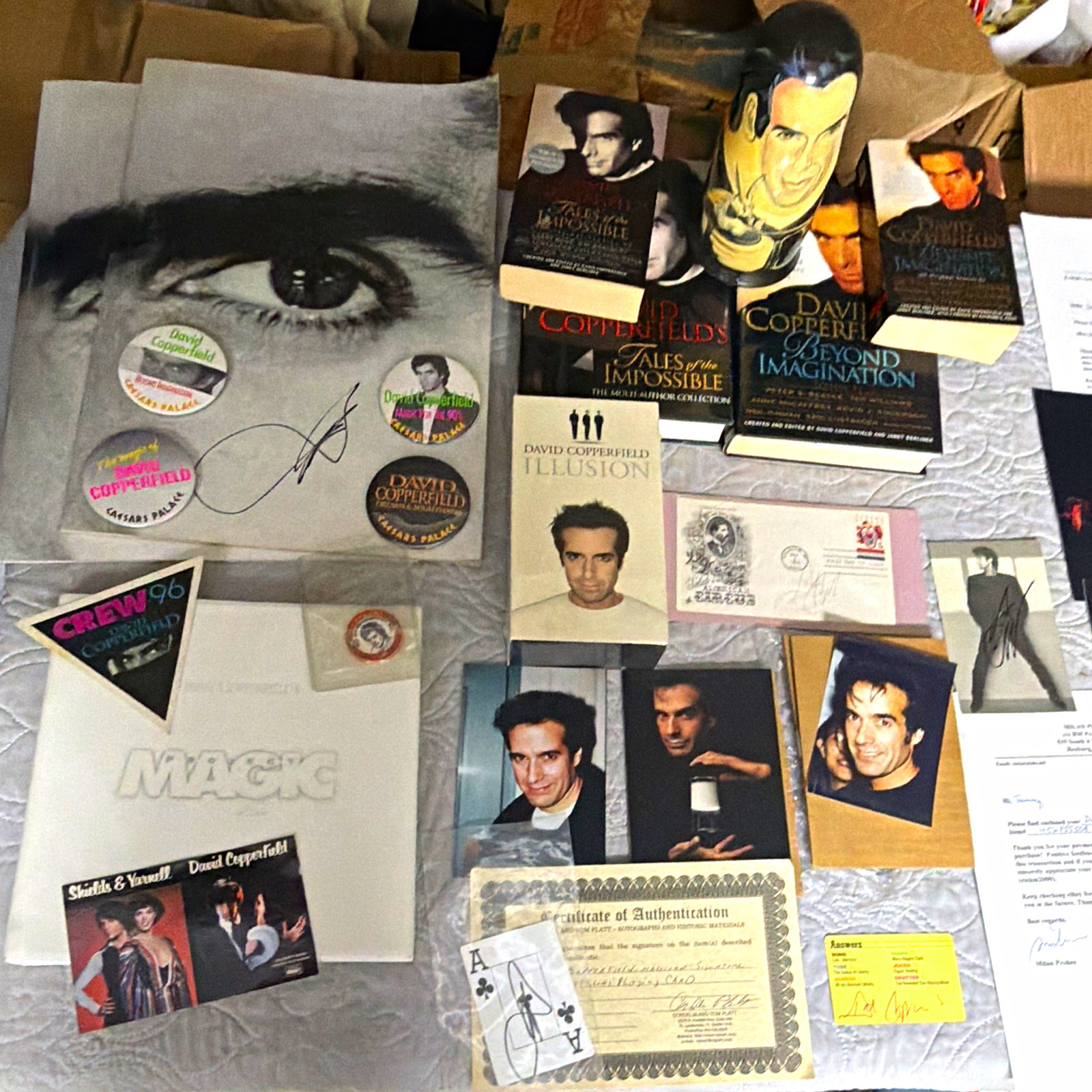 💥 MUSEUM LOT David Copperfield Magic 36pc RARE Kodak Display Gold Autograph