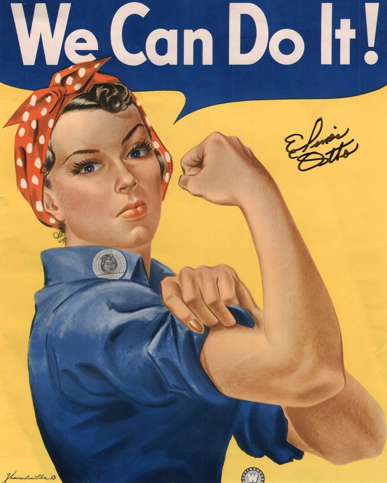 ELINOR OTTO SIGNED AUTOGRAPHED WORLD WAR II  2     8X10 PHOTO ROSIE THE RIVETER