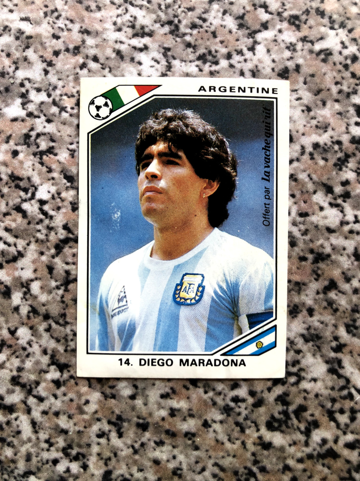 RARE MARADONA ARGENTINA N. 14 LA VACHE QUI RIT WORLD CUP 1990 ITALY 90 NEW
