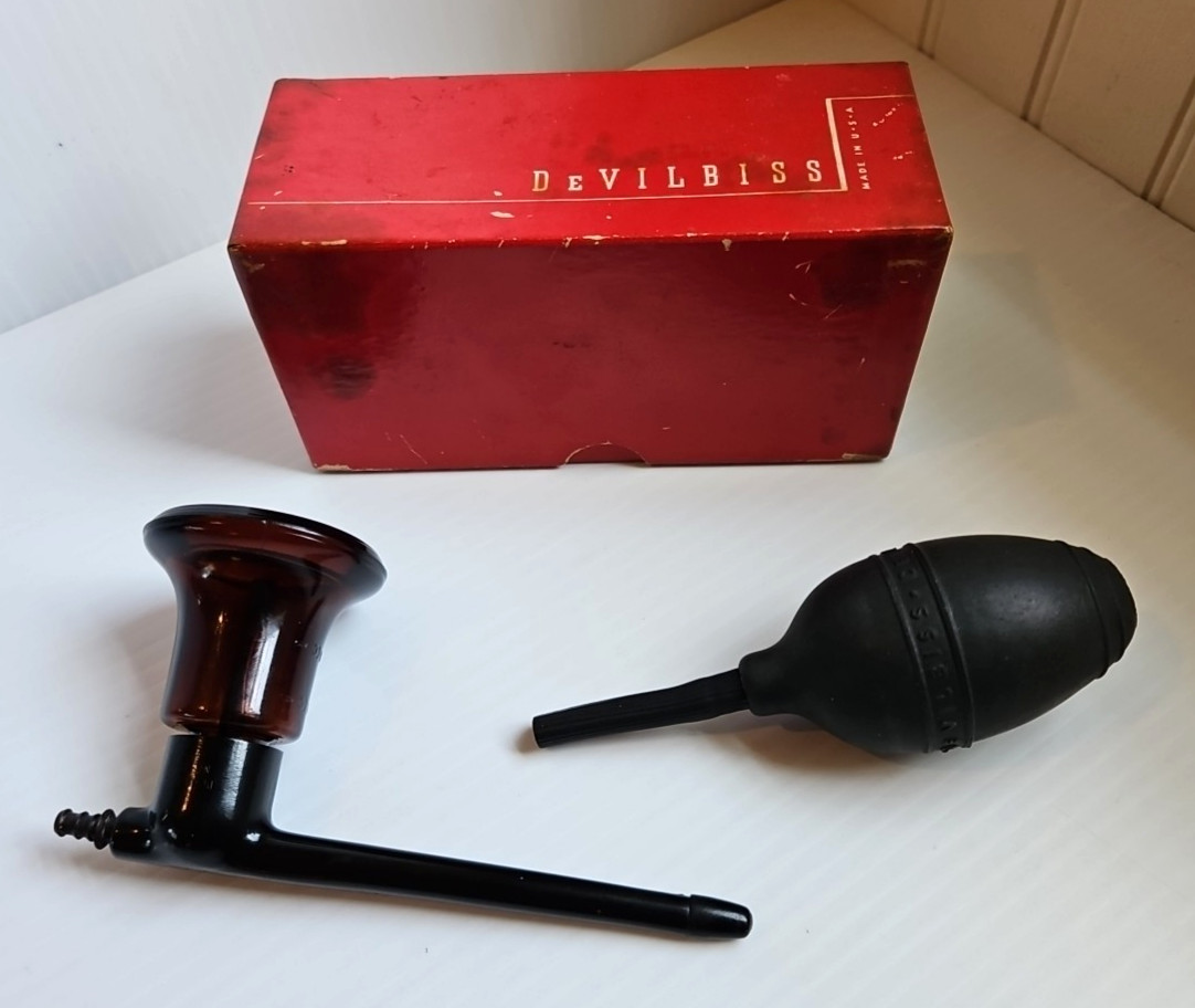 Vintage DeVilbiss No 251 Nose Throat Atomizer Glass Spray Bottle Medical w/ Box Vintage DeVilbiss No 251 Nose Throat Atomizer Glass Spray Bottle Medical w/ Box