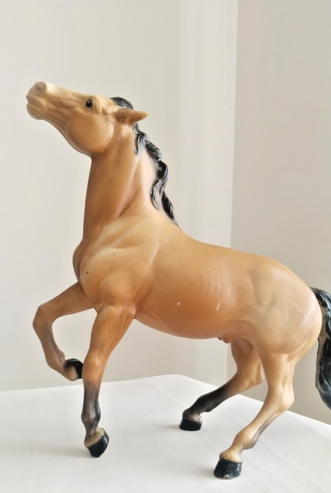 Vintage Traditional Diablo Mustang Buckskin 60's Breyer Horse #87 Semi Rearing