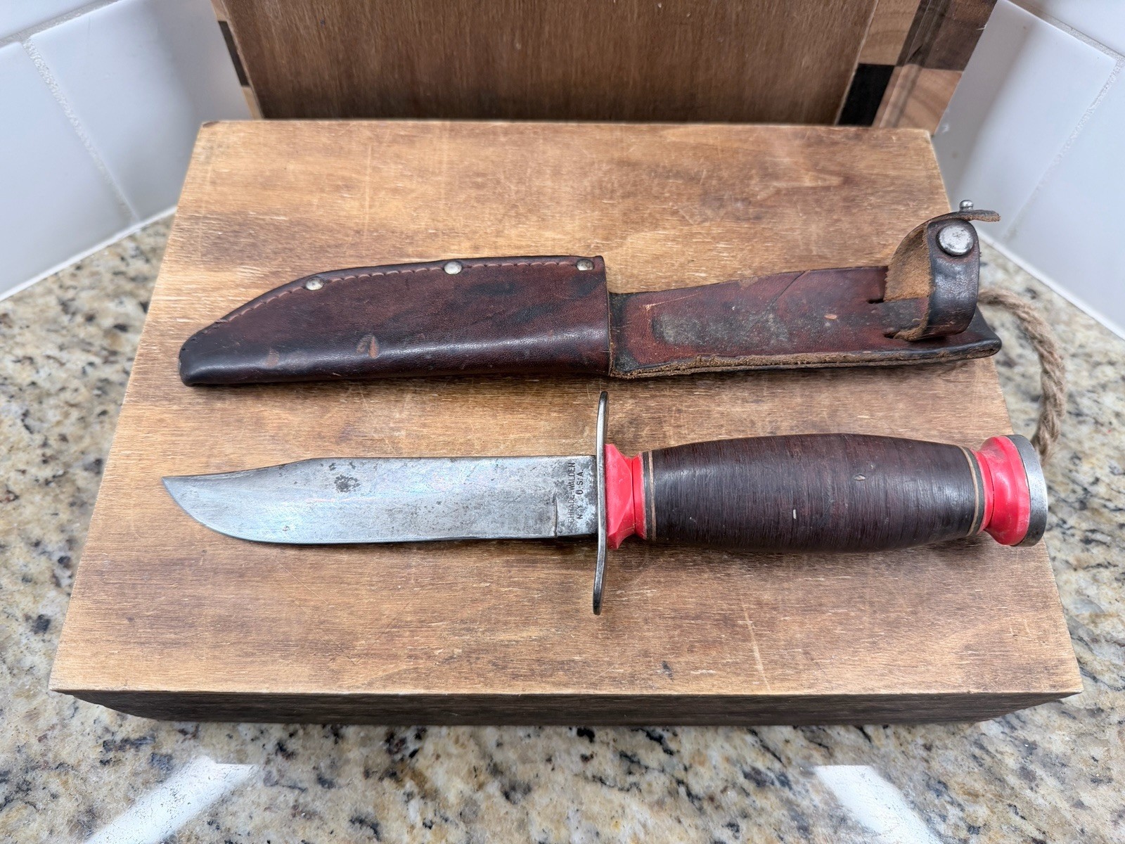 vintage schrade-walden hunting knife 