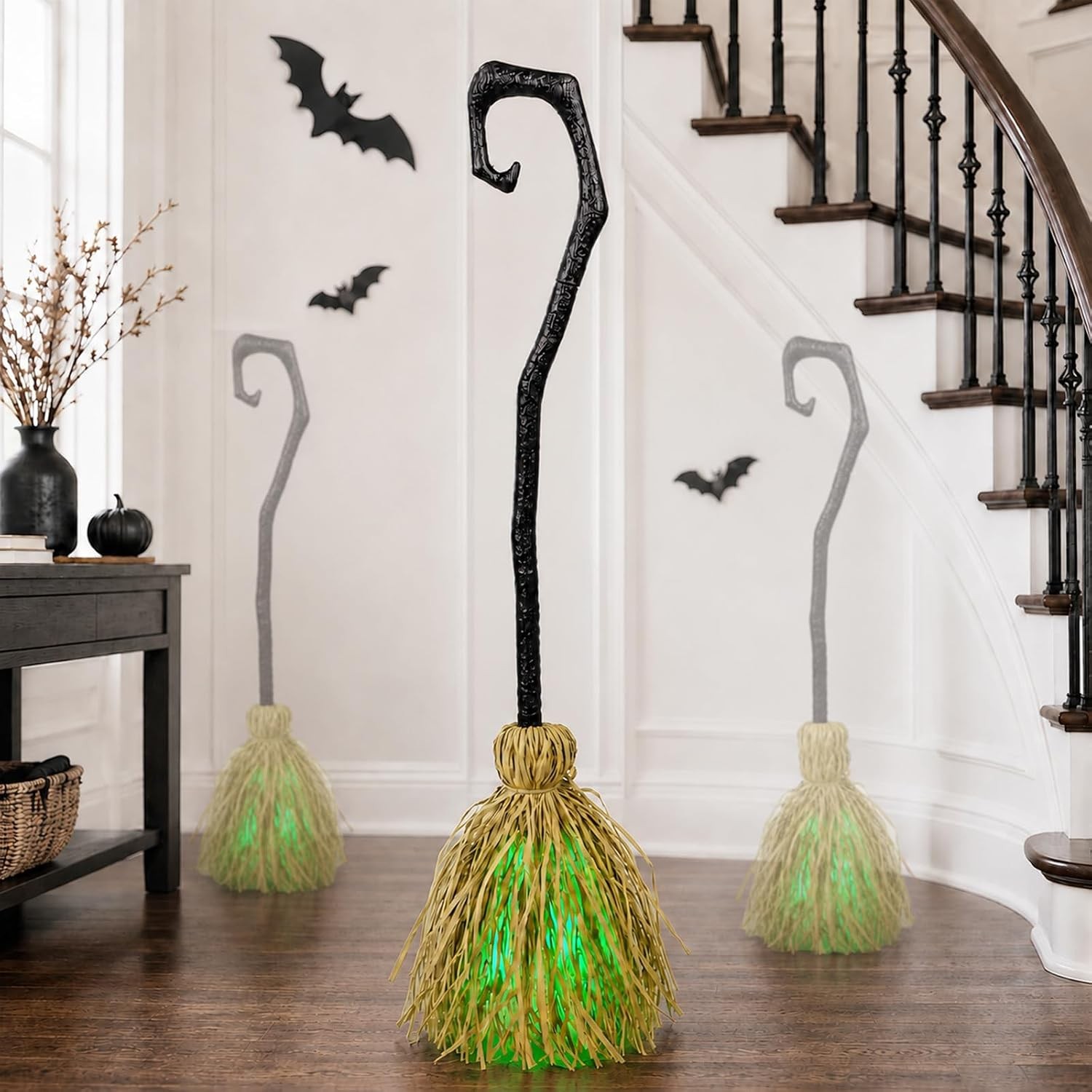 Halloween Animated Witches Broom Magic Witch Moving Broomstick Halloween