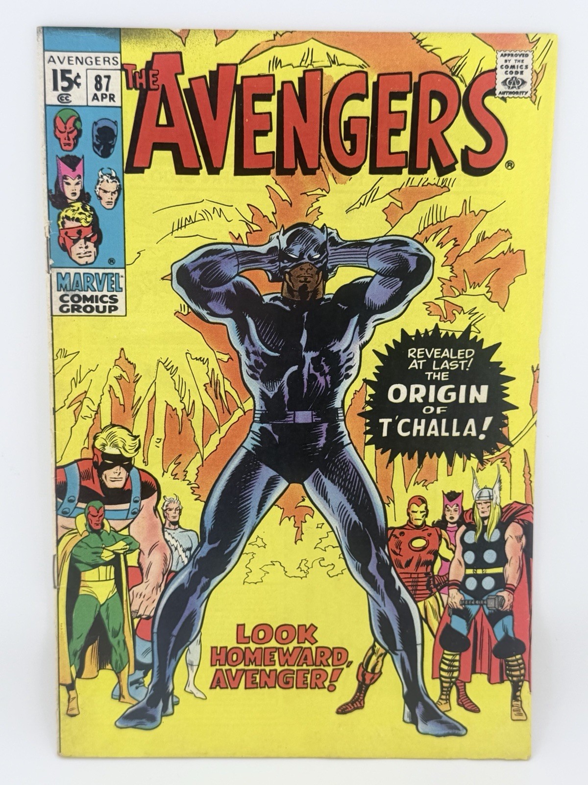 Avengers #87 Marvel 1971 Origin of Black Panther T\'Challa John Buscema Key