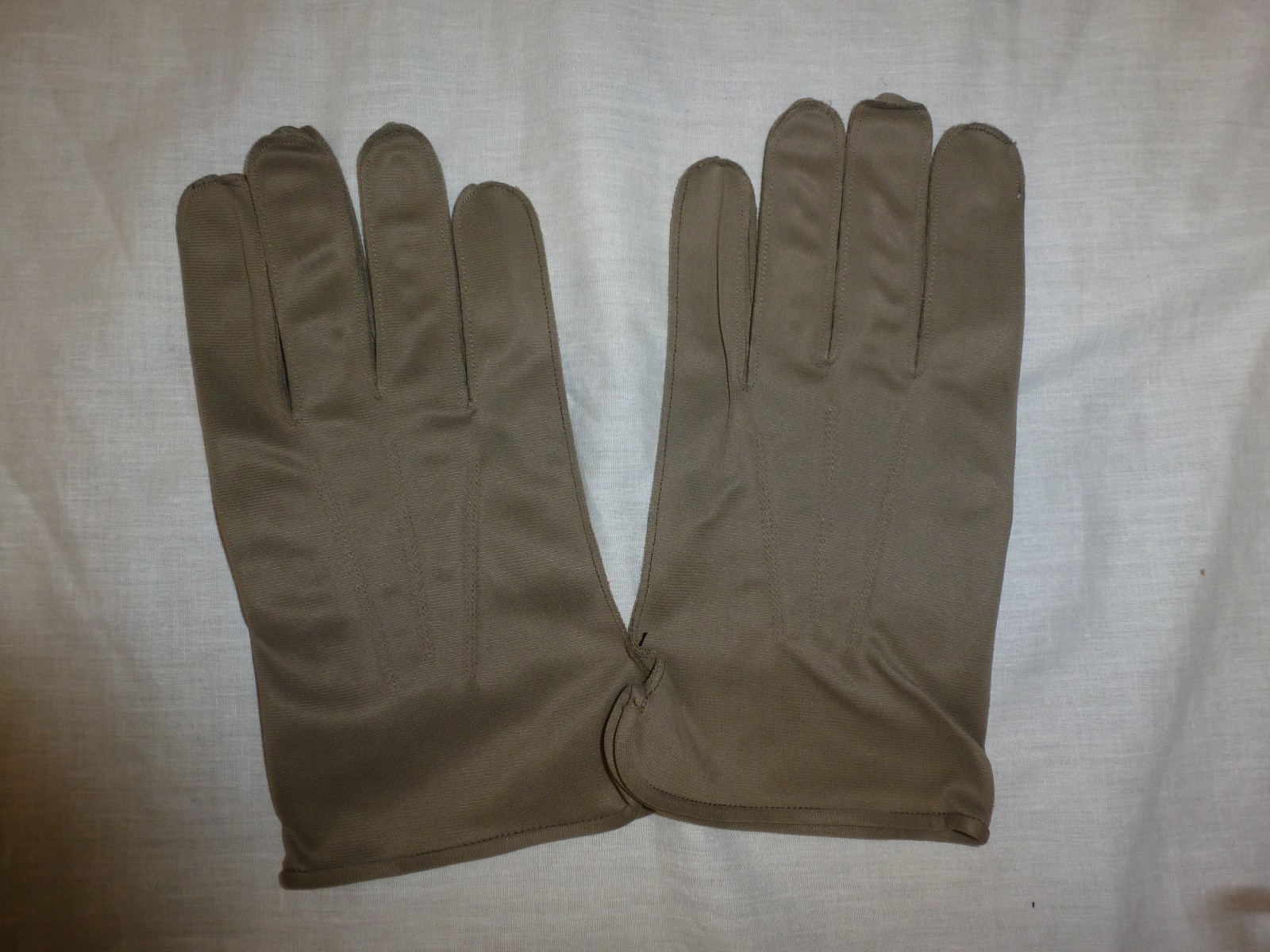 Gray Dress Gloves Military Nylon Parade Band Waiter Formal Sz 12 New
