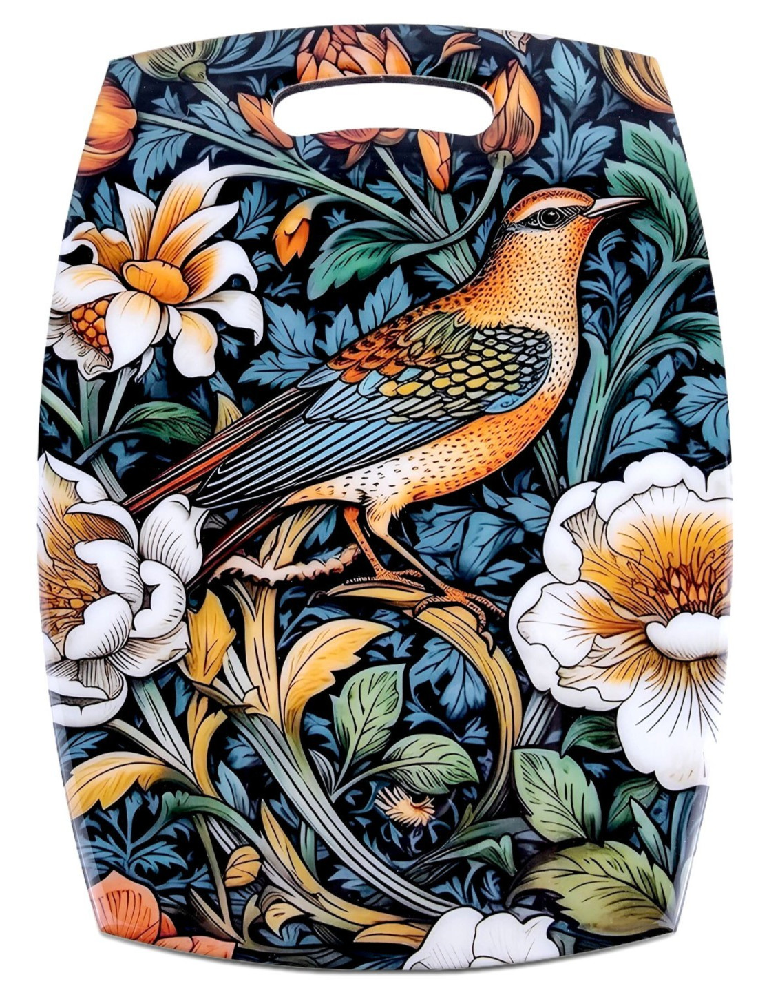 STPGOODS William Morris Birds Wood Cutting Board Serving Board 8.25