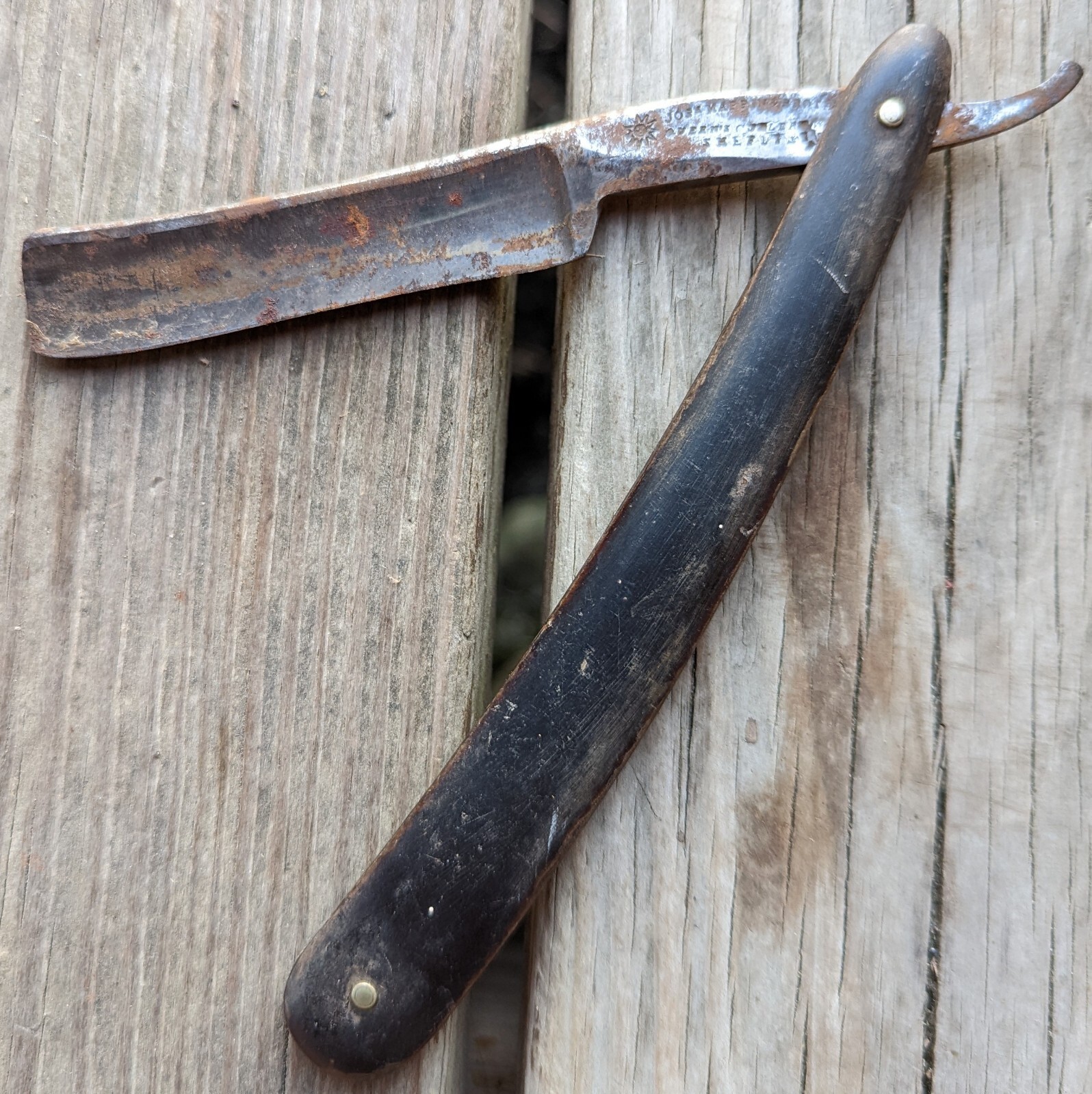 Rare Josh Mappin & Bros. lancet edge straight edge razor unrestored 