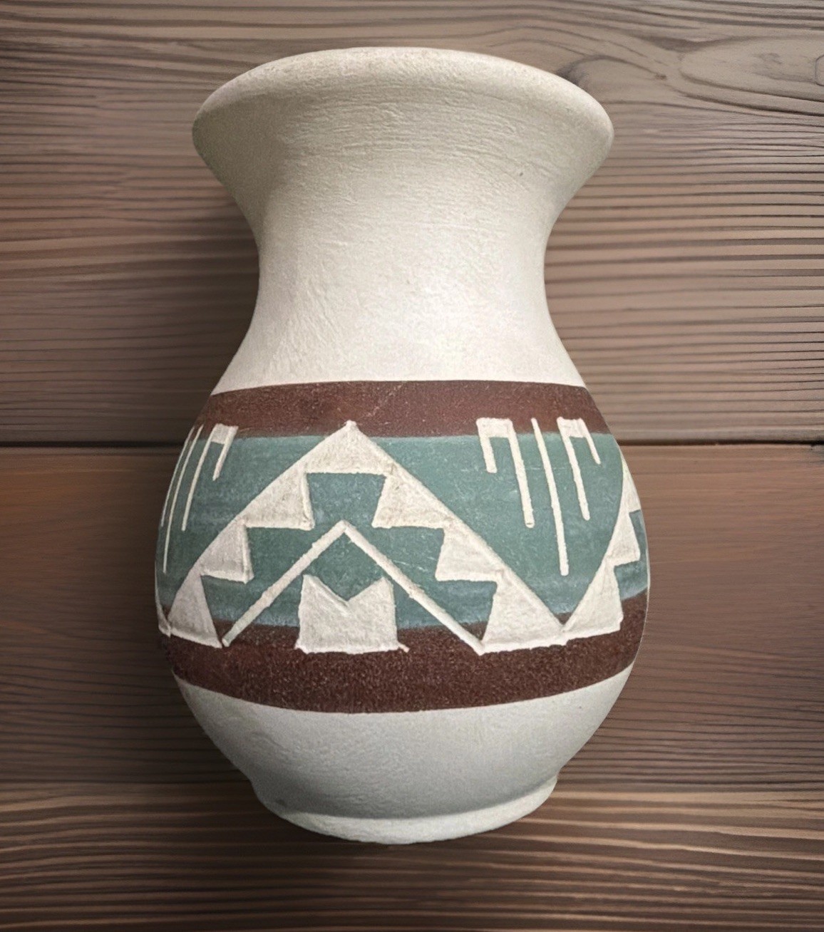 Small Sioux Pottery Vase  Signed