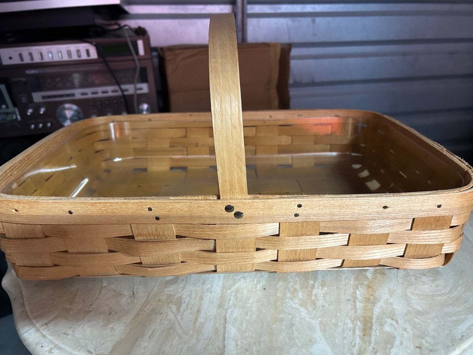 Wicker basket PETERBORO BASKET CO 1854 PETERDOROUCHAM BABS IN U9A