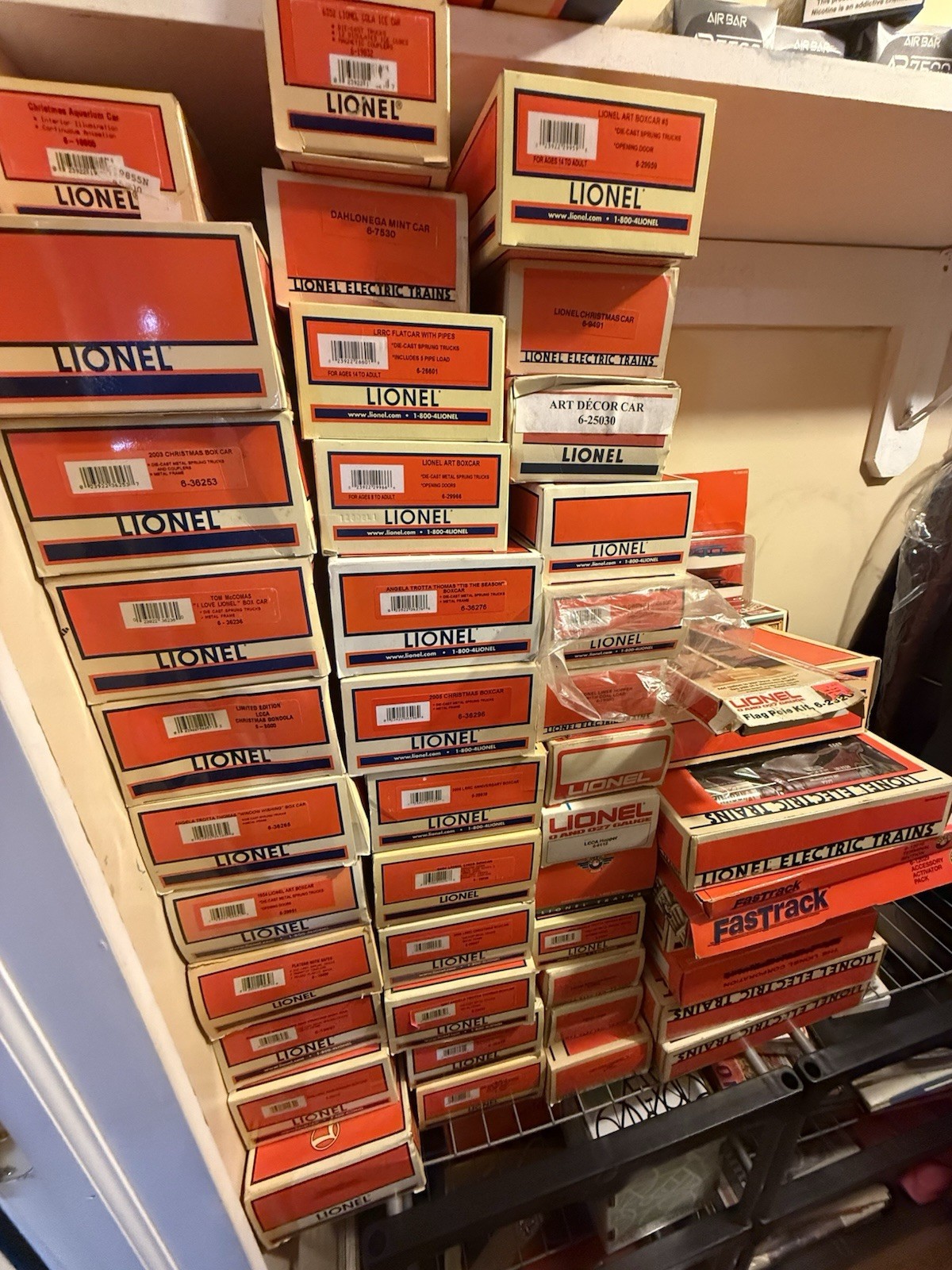 Lionel Train Collection Estate Lot - Boxed Cars Fastrack DVD Manuals + More