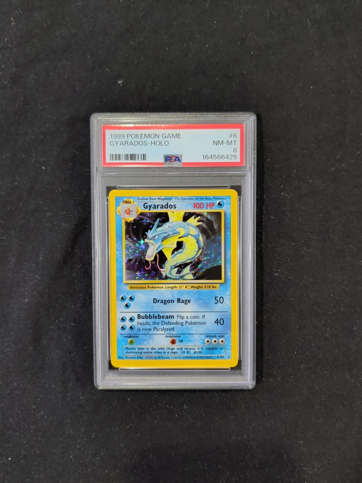 1999 POKEMON Base Set Unlimited 6/102 GYARADOS HOLO NM-MT