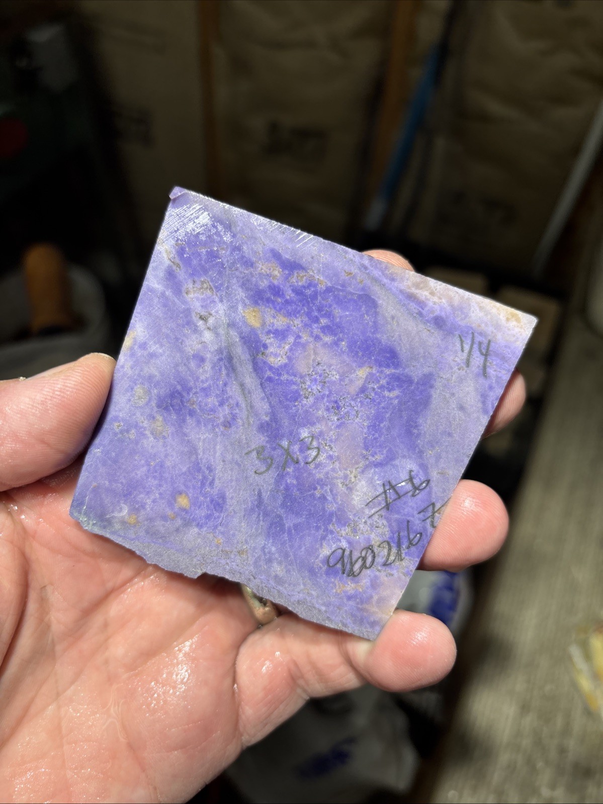 96g Turkish Purple Jadeite Jade Slab 1/4” Thick