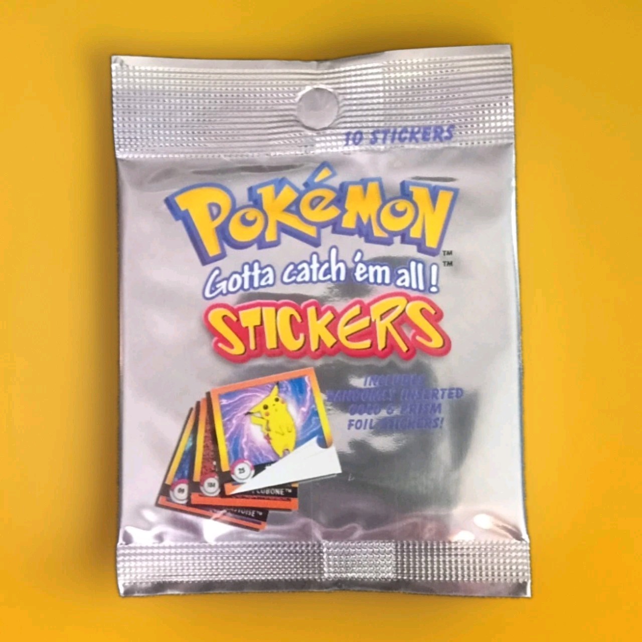 Artbox Pokémon Series 1 Sealed Foil Pack 10 Stickers 1999 Pikachu Rare Vintage