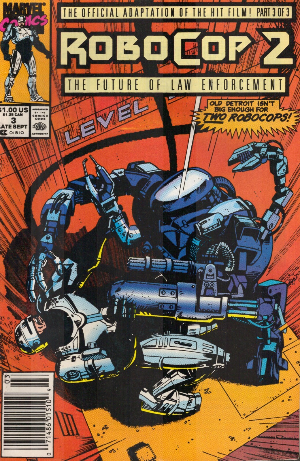 52854: MARVEL ROBOCOP 2 #3 VF Grade
