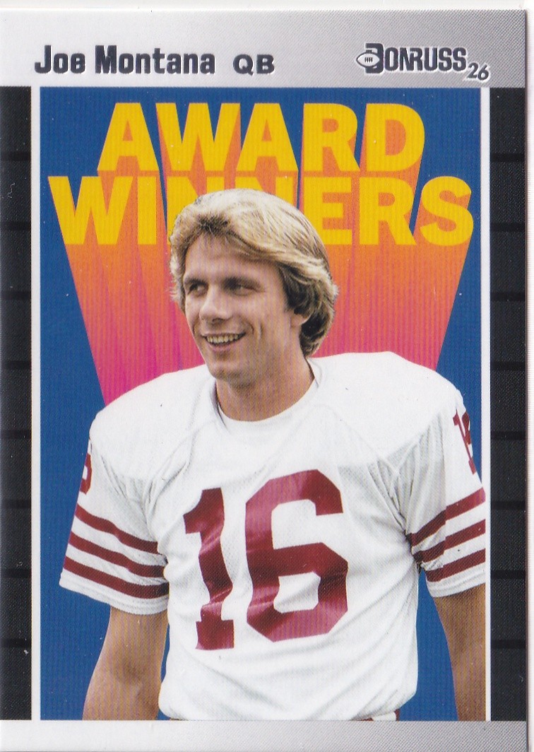 2026 Panini Decades 90s Pop Culture Joe Montana Award Winner San Francisco 49ers