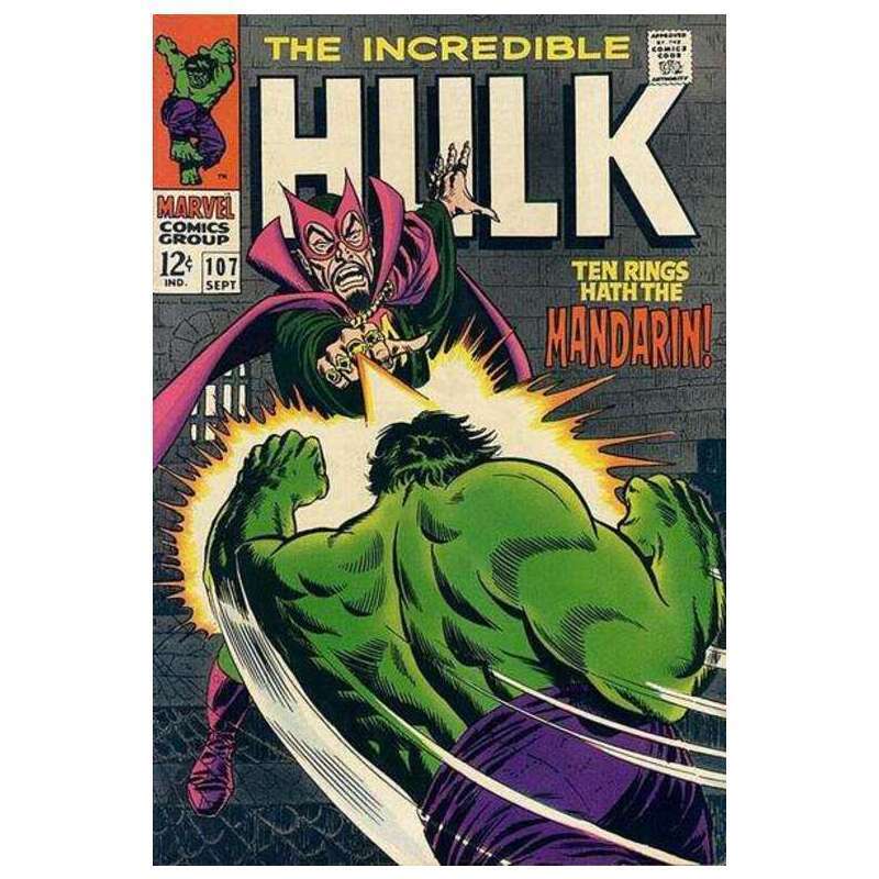 Incredible Hulk #107 1968 series Marvel comics VG minus [j\