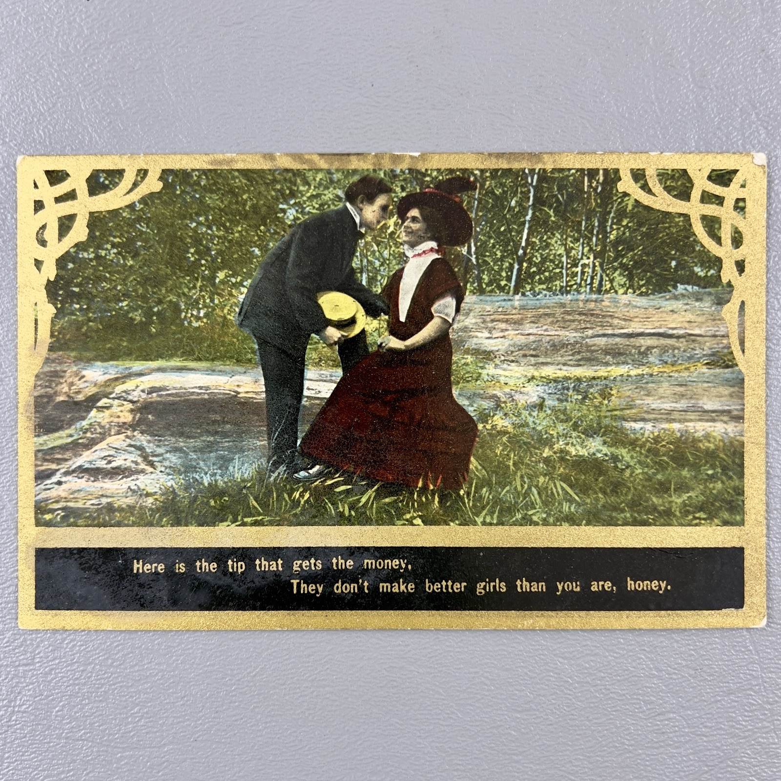 Antique Postcard They Don\'t Make Better Girls Couple In Woods Posted 1910 NY Antique Postcard They Don\'t Make Better Girls Couple In Woods Posted 1910 NY