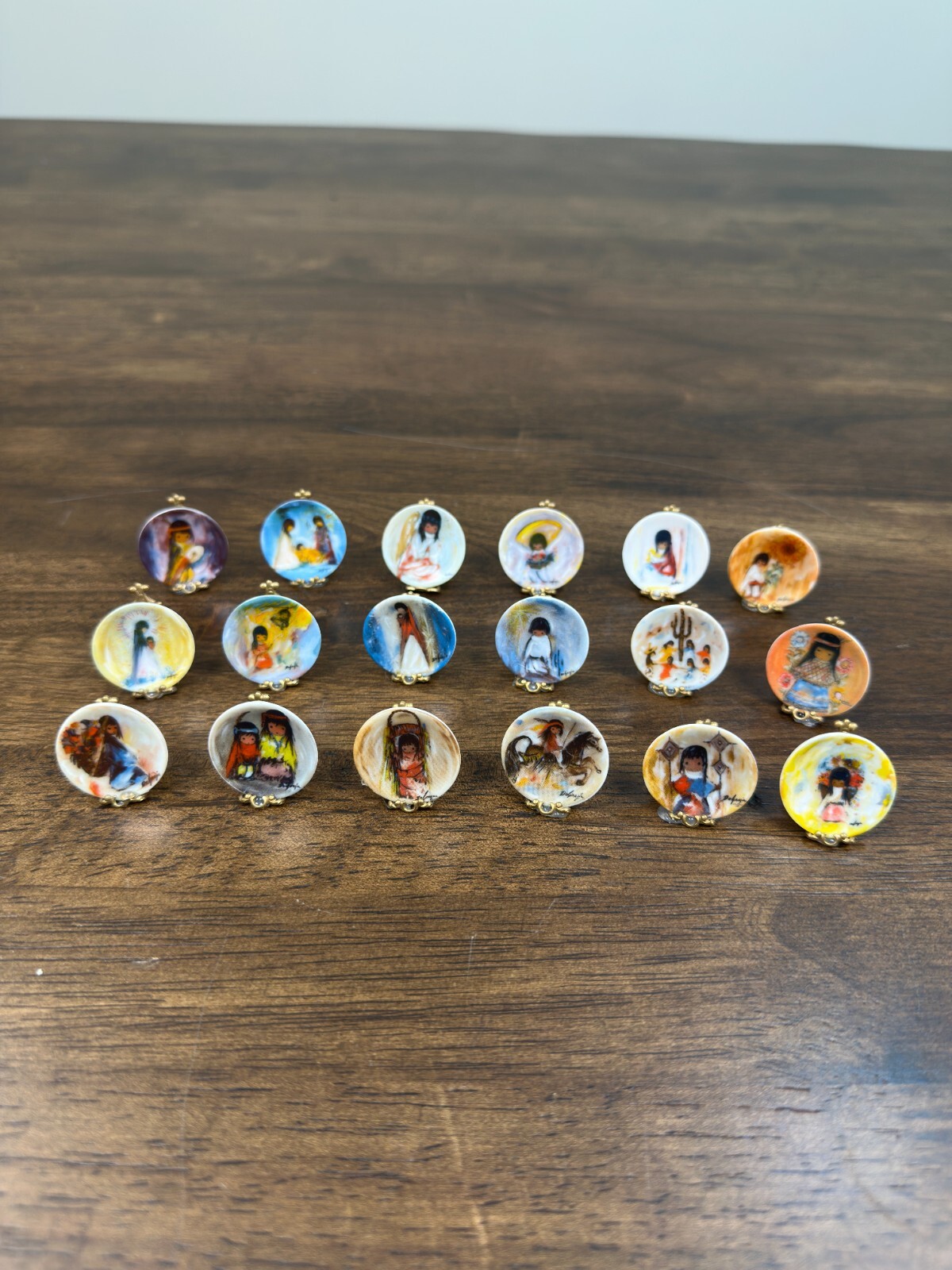 Rare Set of 18 Original Signed & Numbered DeGrazia Miniature Plates