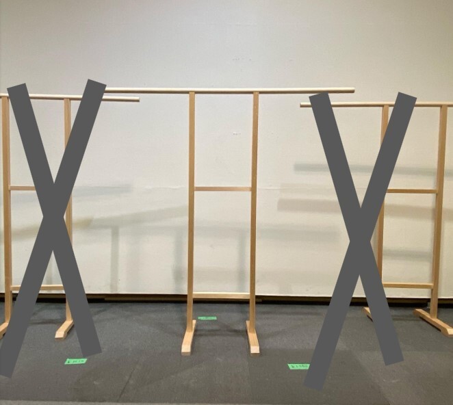 1 set ONLY Not Painted WOODEN KIMONO Height STAND RACK hanger rack 150cm