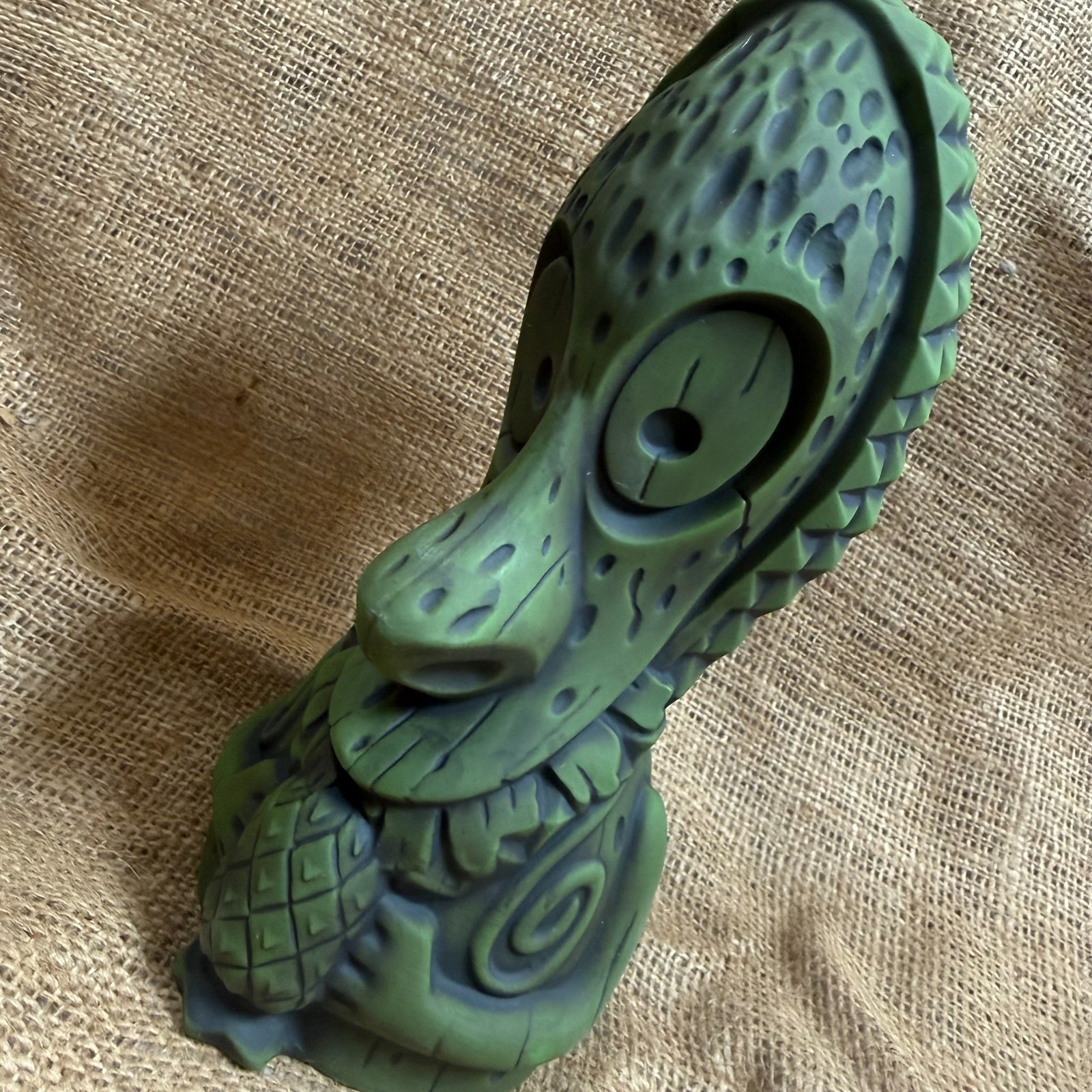 Kapu Bar Green Vanuatu Drum Tiki Mug Big Toe Tiki Farm Sonoma California