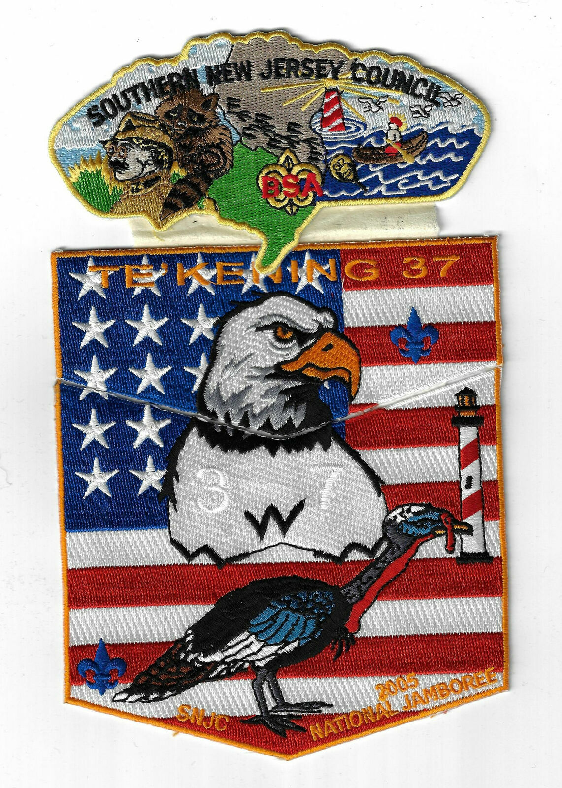 OA 37 Te'Kening S26&X22 2005 National Jamboree Flap Set ORG Bdr. Southern NJ [NY
