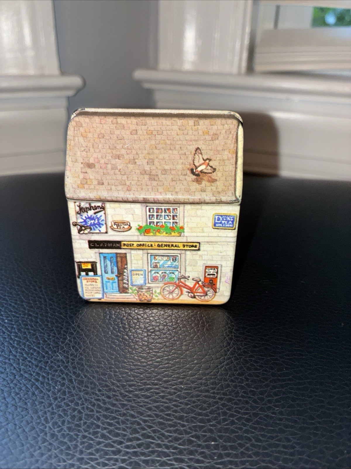 Trinket 1988 Dana Kubick Post Office General Store Tin House England Metal Box