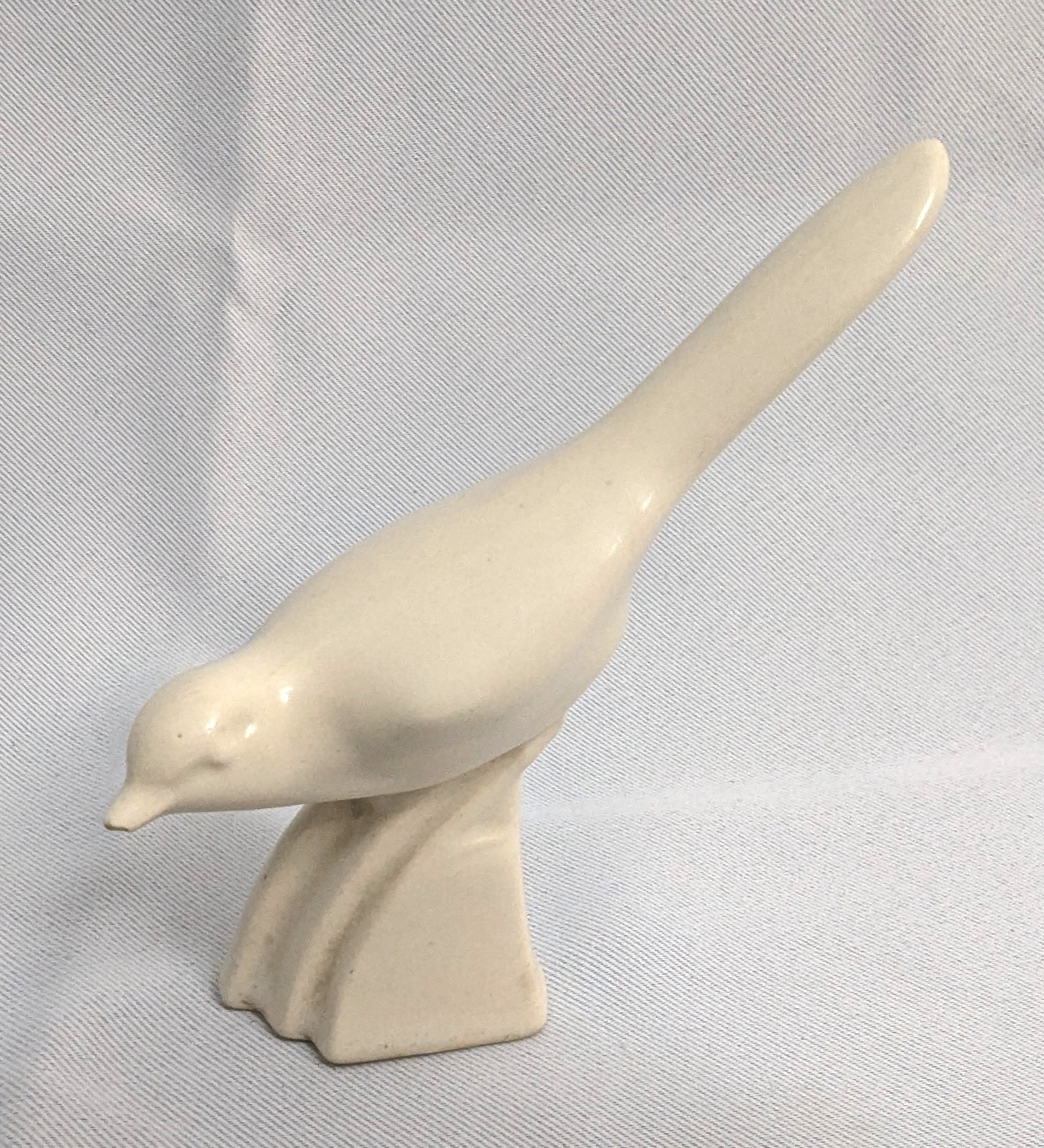 RARE VTG McCoy 1930\'s Art Deco Bird Clay Cream Pottery (S2)