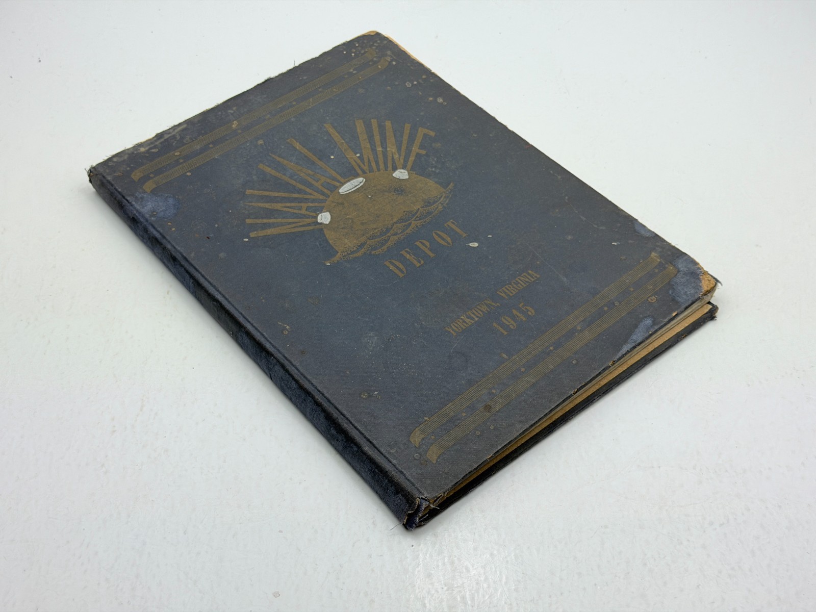 Vintage 1945 Naval Mine Depot Yorktown Virginia Staff Directory Hardcover Book