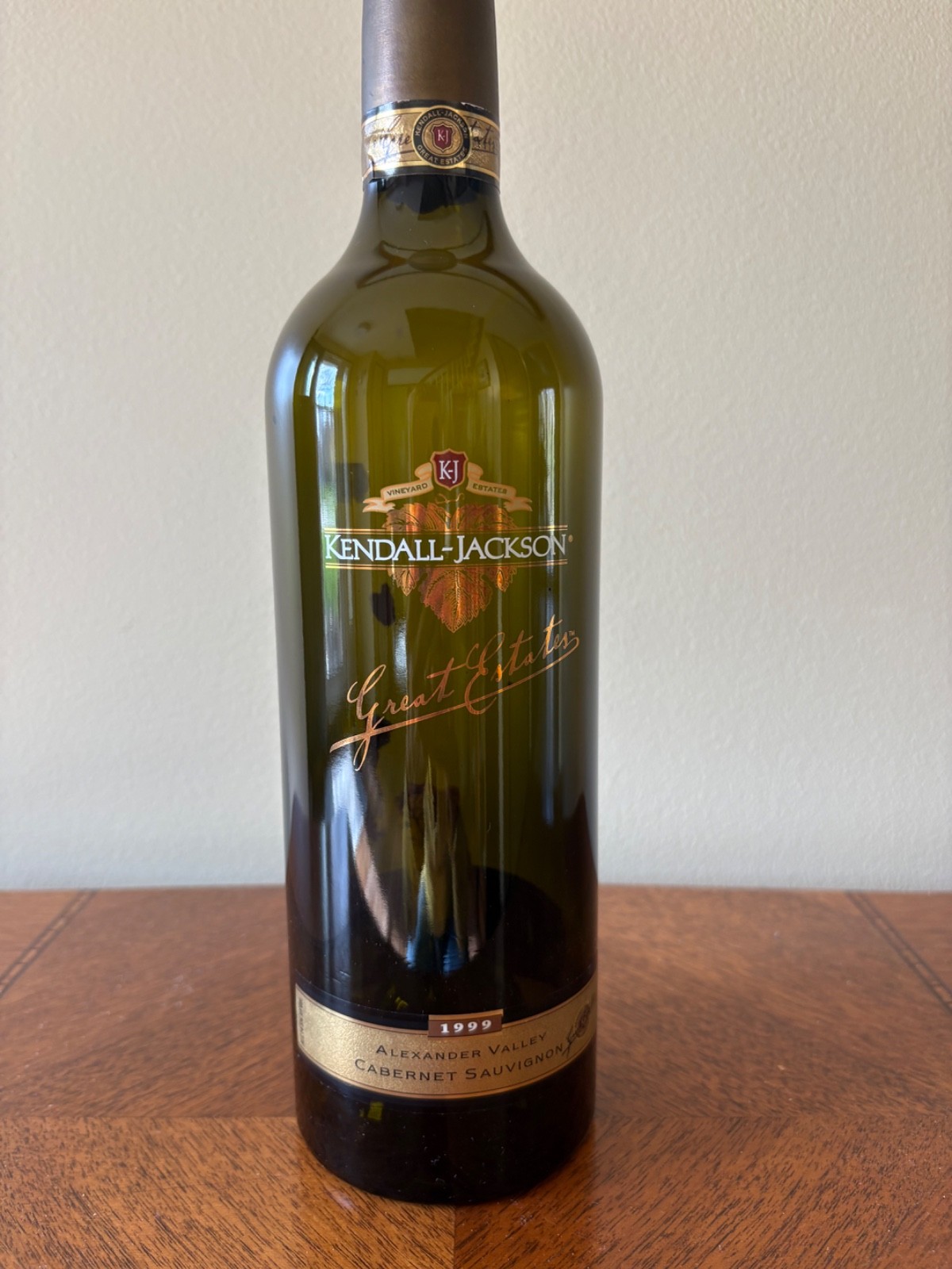 KENDALL-JACKSON Empty WINE BOTTLE 1999 Great Estates