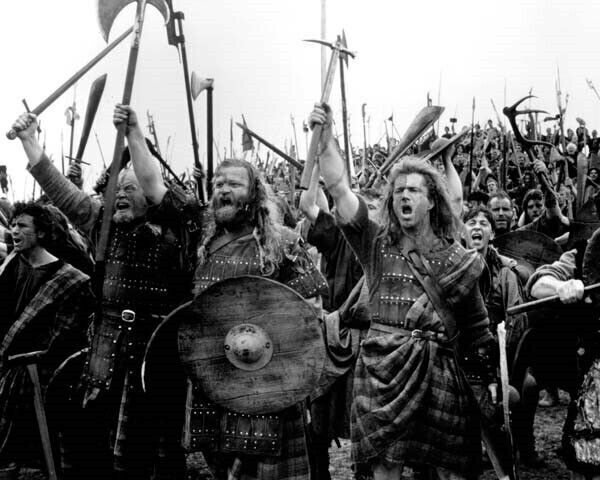 Braveheart 1995 Mel Gibson with his army 24x36 inch poster