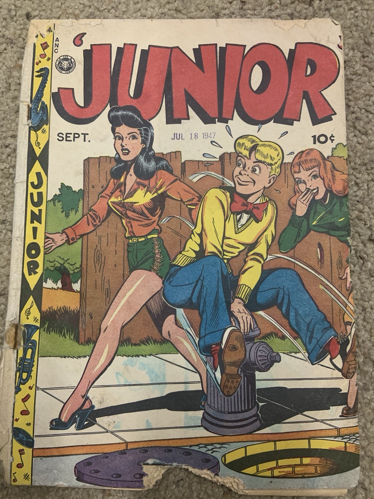 Junior #9 1st Issue Feldstein GGA Headlights Galore Fox Rare