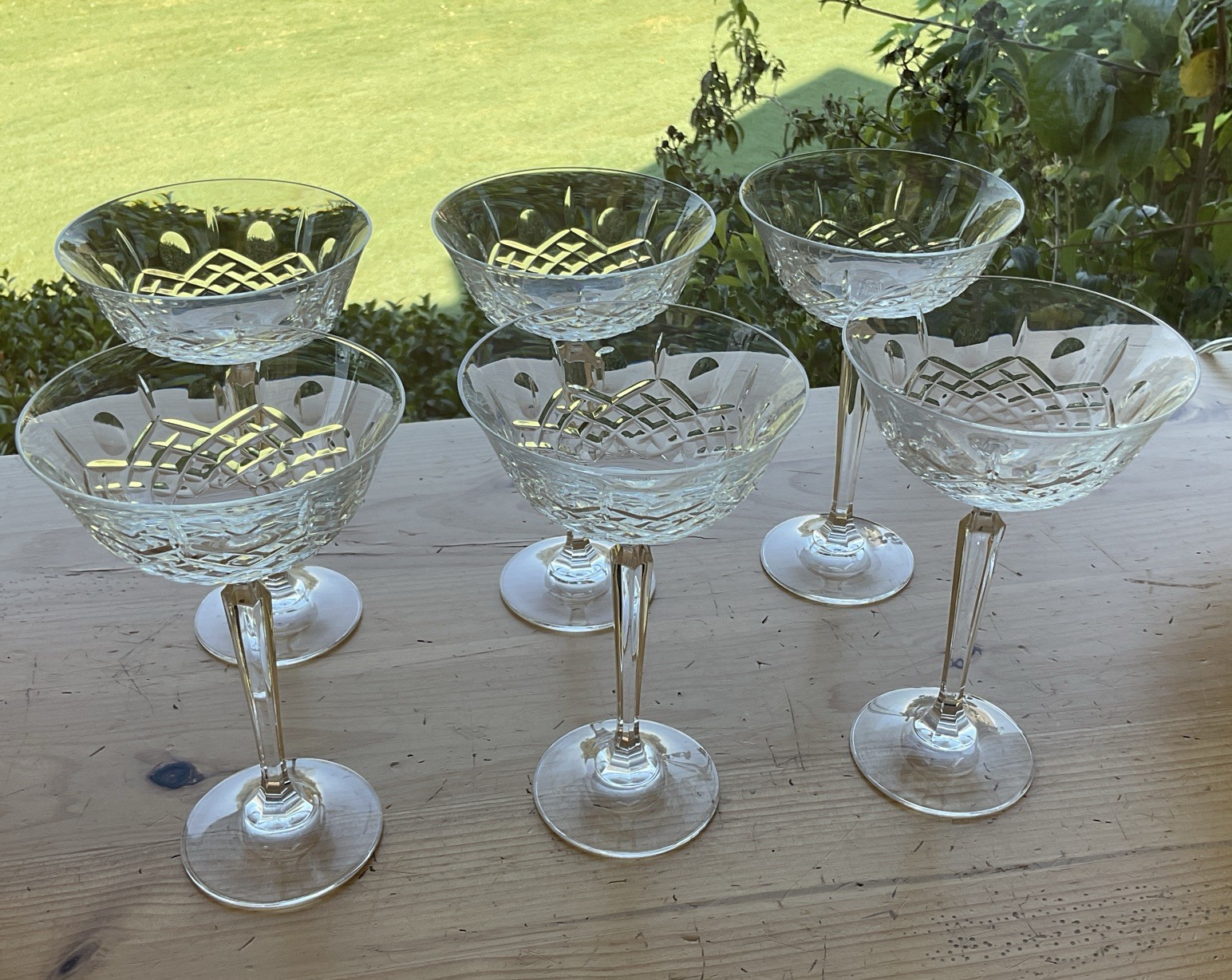 Mikasa “Claridge” Champagne Sherbet Coupe Crystal Glass, RARE, Set Of 6 Mikasa “Claridge” Champagne Sherbet Coupe Crystal Glass, RARE, Set Of 6