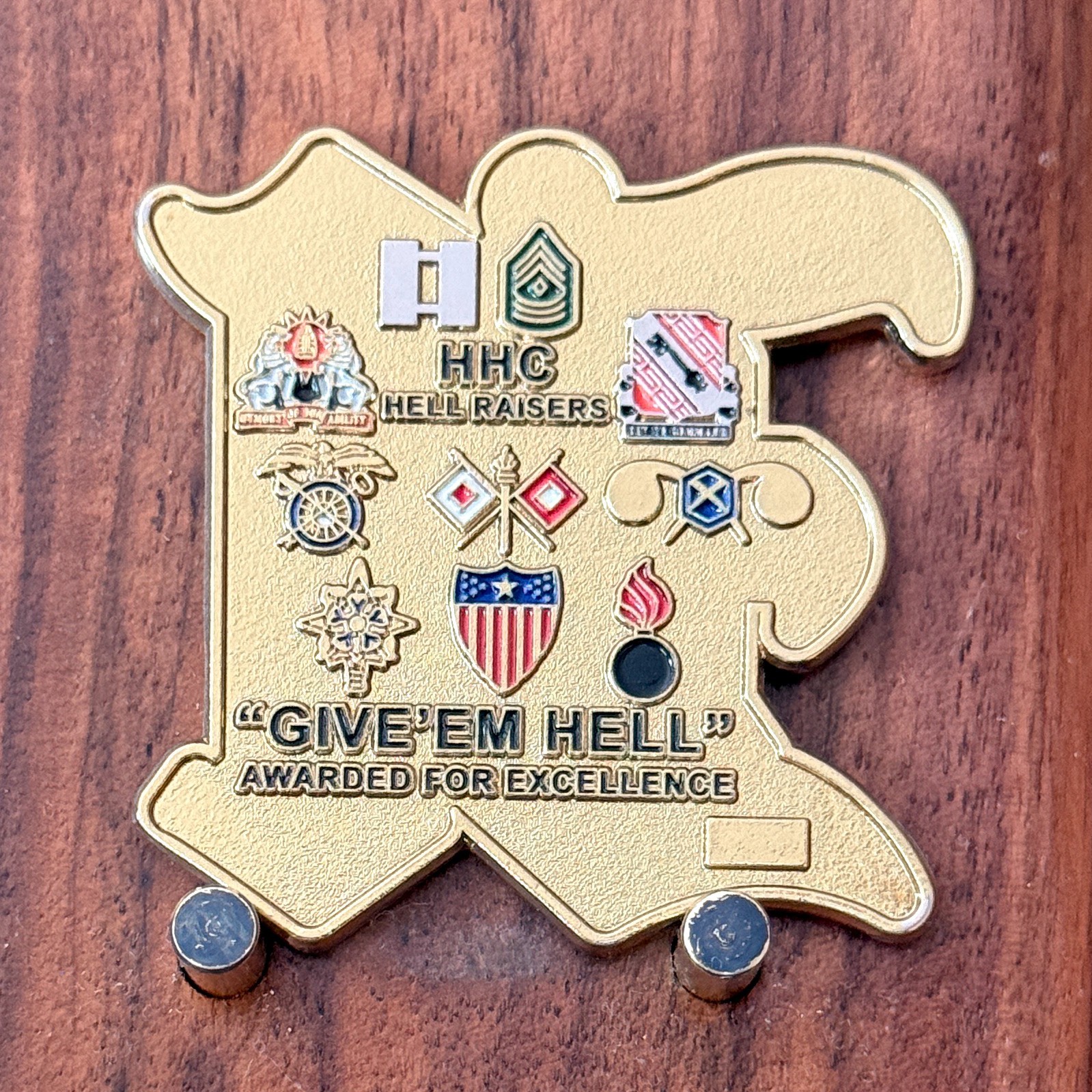 HHC Hell Raisers Give Em Hell Awarded Excellence Challenge Coin  W#25