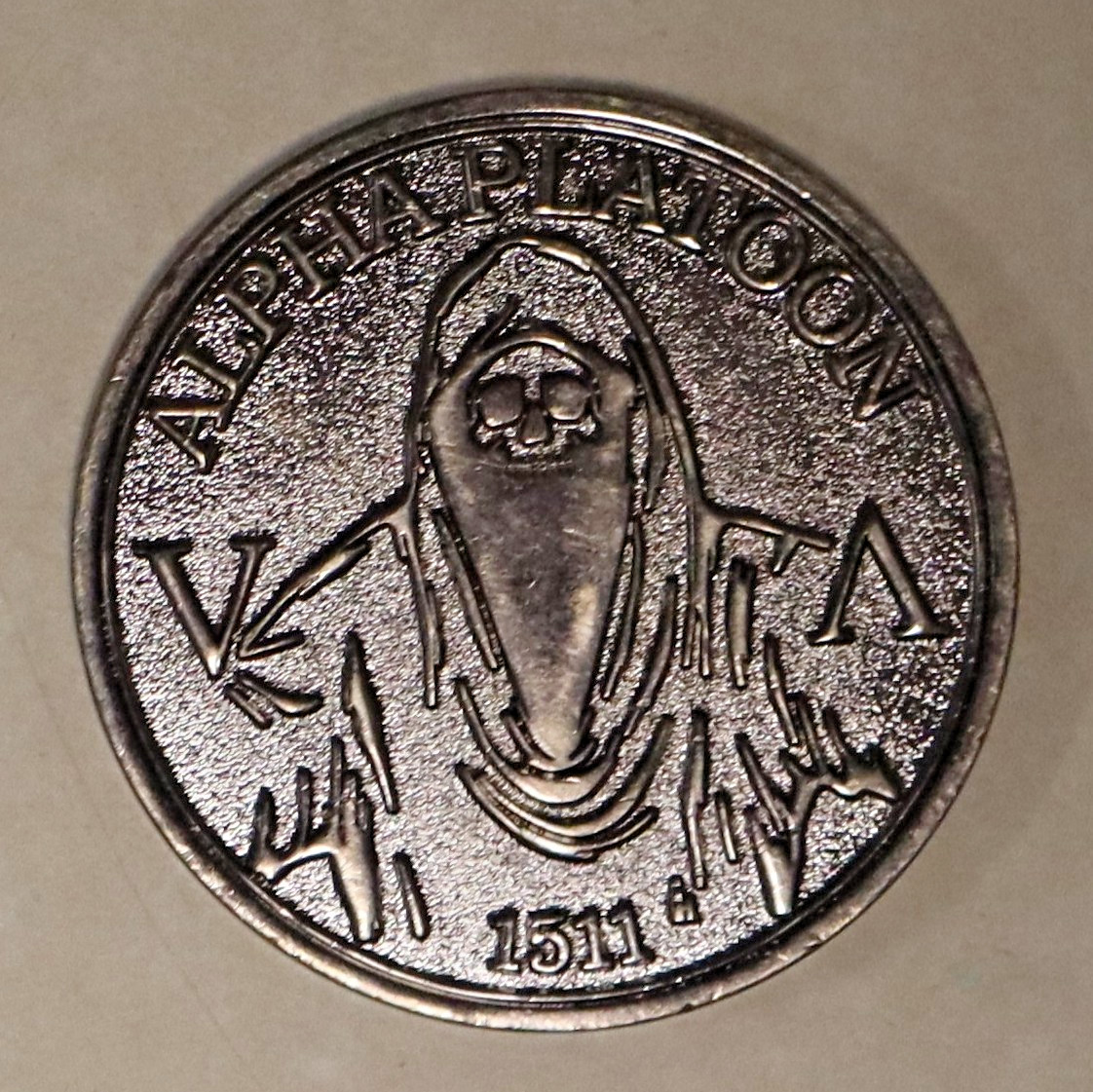 SEAL Team 5 Five 1-Troop Alpha Platoon Grim Reaper 1511 Lead Navy Challenge Coin