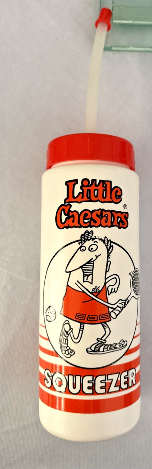 VTG Little Caesars Squeezer Water Bottle 32 oz. 1989 - 80s Pizza Promo