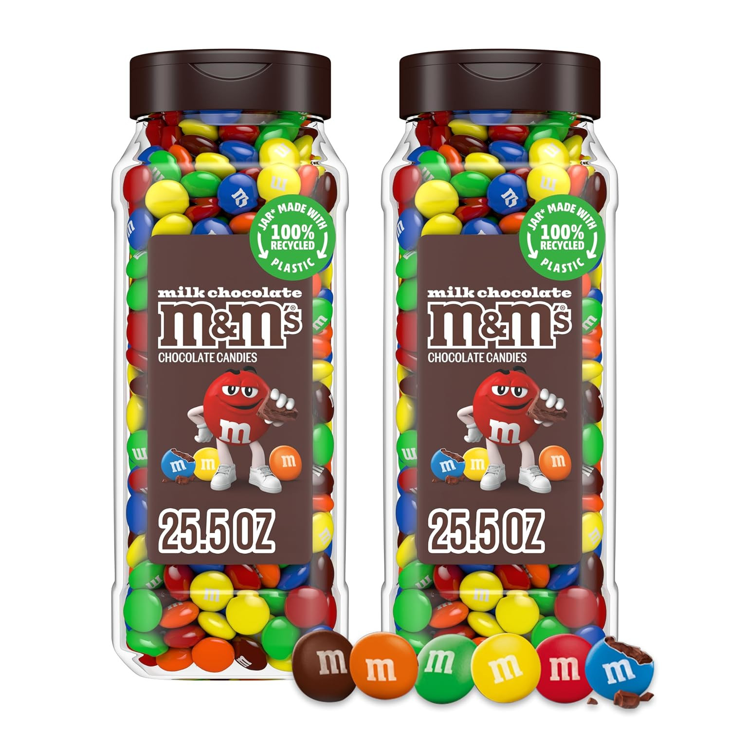 M&M'S Milk Chocolate Candy, Resealable Jars, Party Size, 25.5 Oz, 2 Pack M&M'S Milk Chocolate Candy, Resealable Jars, Party Size, 25.5 Oz, 2 Pack