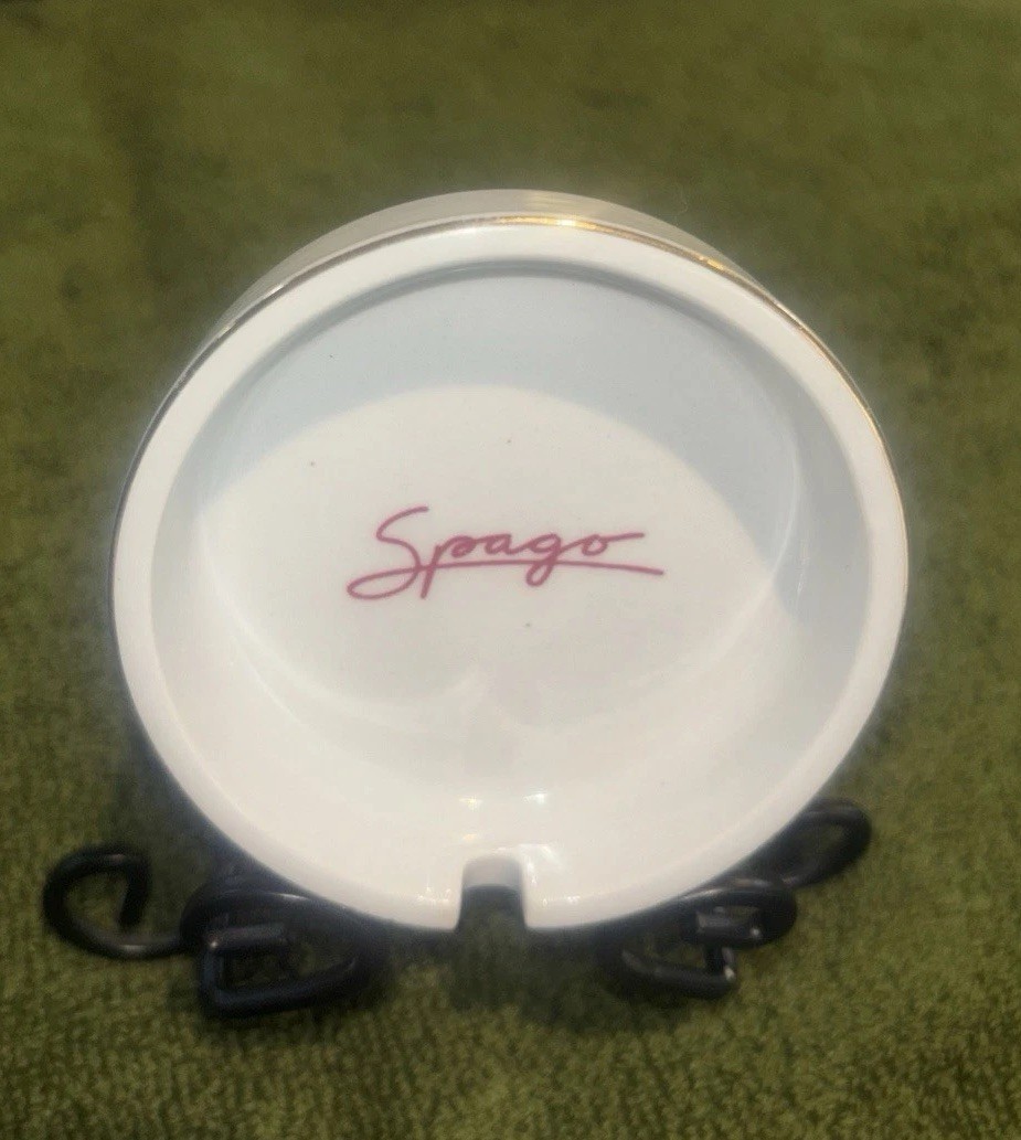 VTG 3” Glass Ashtray ~ Wolfgang Puck’s Private Vegas Dining Room ~ Spago👨🏼‍🍳