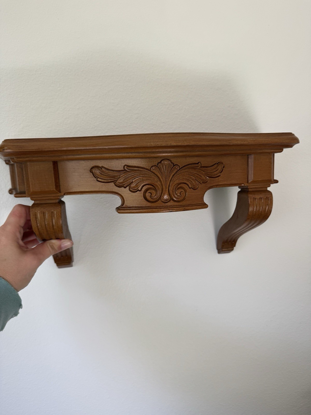Vintage 1982 HOMCO 19” Wall Shelf Faux Wood plastic 3064 Made in USA
