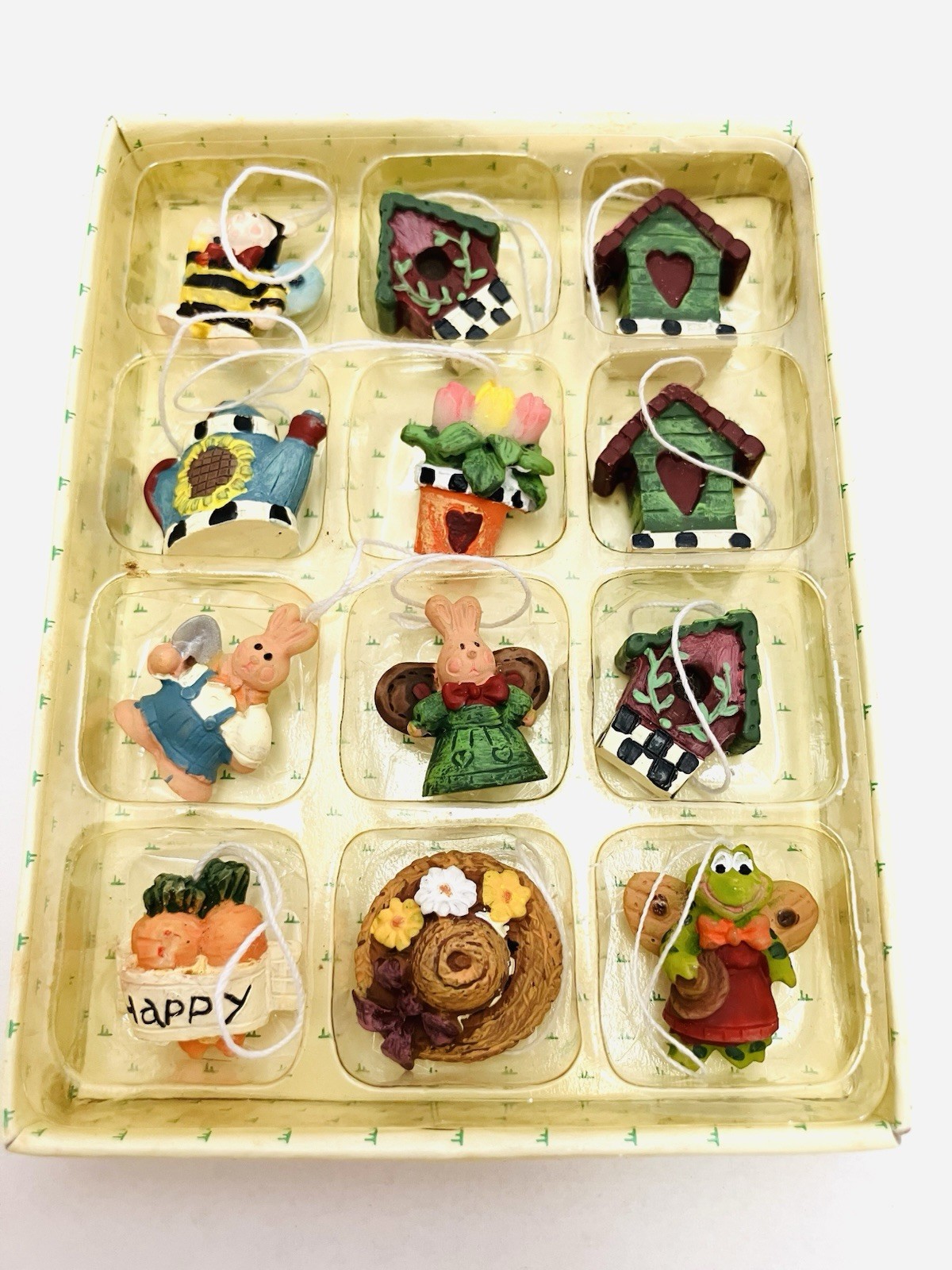 Darice Vintage Miniature Resin Spring Gardening Ornaments Set Of 12