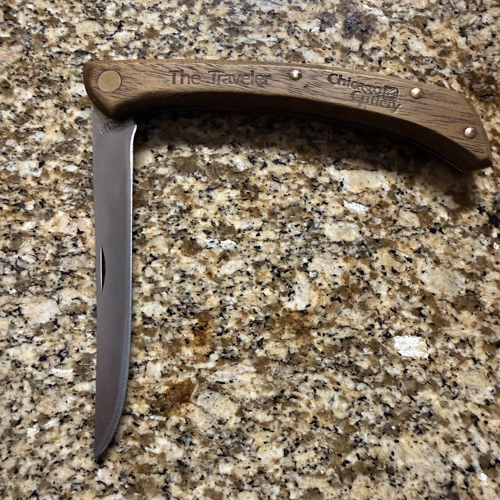 Vintage Chicago Cutlery Folding Fillet Knife with Leather Sheath