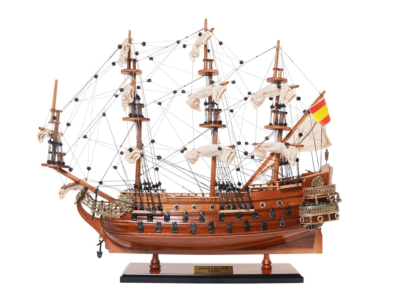 San Felipe Small Ship Model Handmade Wooden Ship Fully Assembled