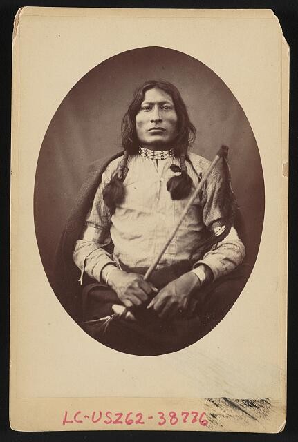 Fort Randall Dakota Territory One Bull 1880s Sioux Prisoner Portrait