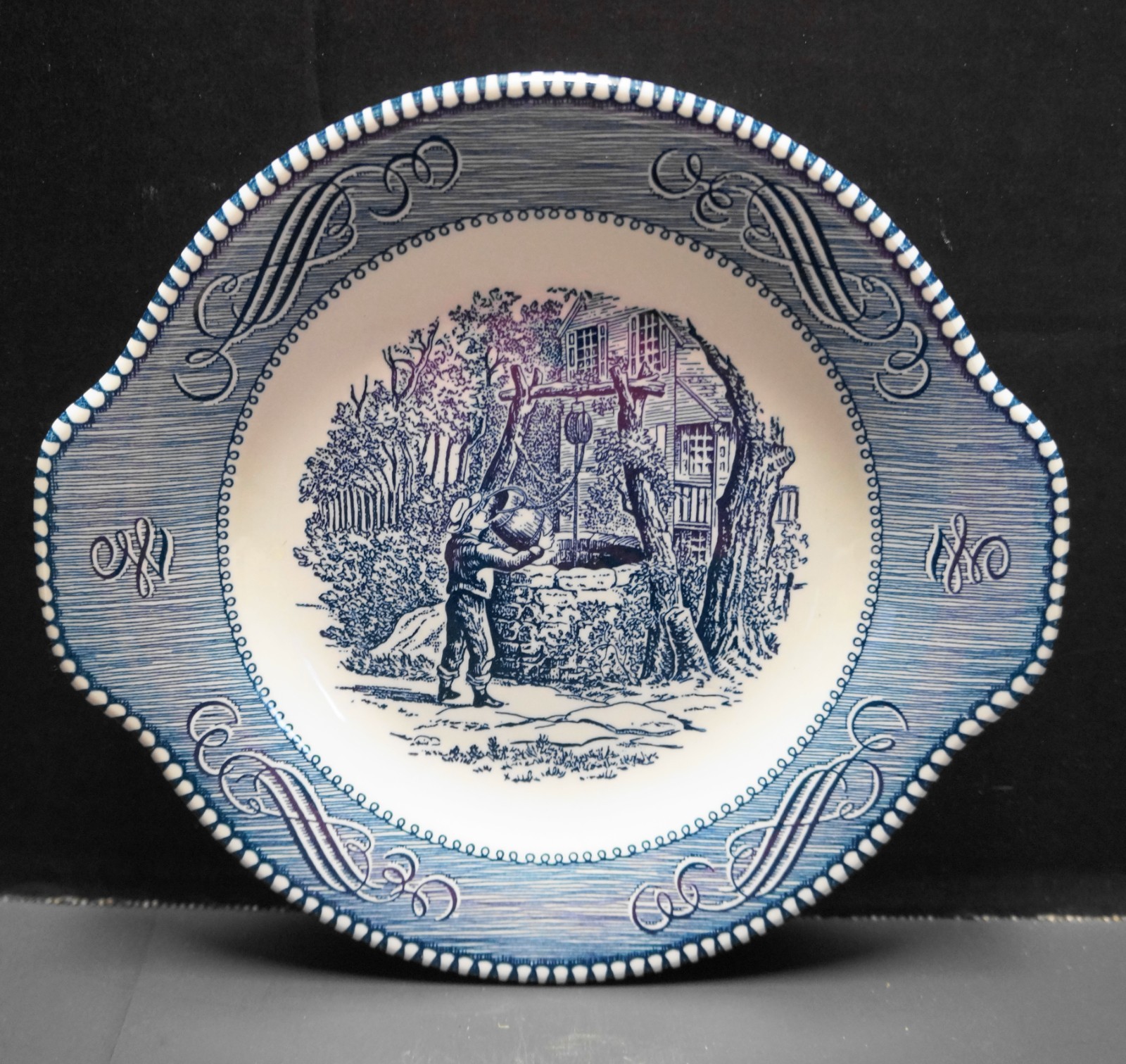 Royal China Currier & Ives Gravy Tab Handle Underplate Only