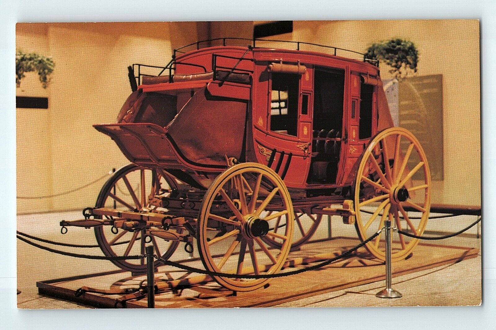 Old West Transportation Stagecoach Yellowstone National Park Use Postcard E7