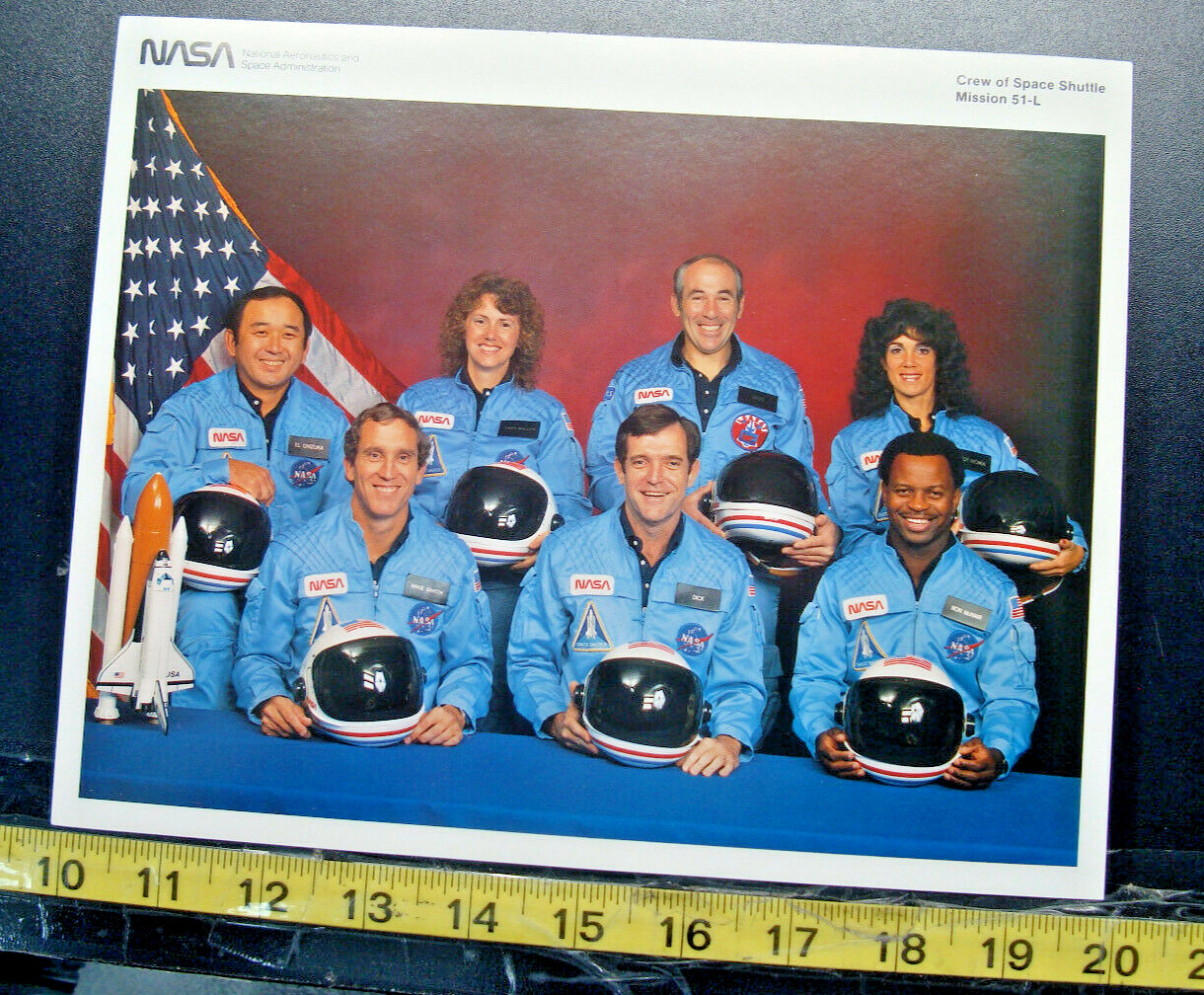 NASA Crew Of Space Shuttle Challenger Photo 8x10 Mission 51-L / From the USAFA