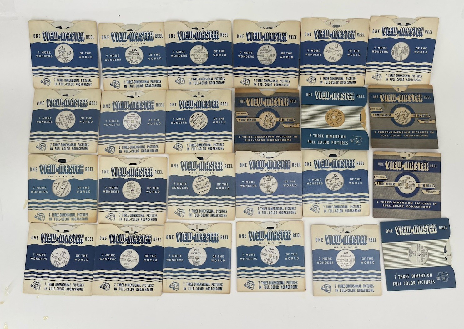 Vintage Sawyer’s View-Master Reel Lot 24 Palestine Israel Egypt Hawaii #62