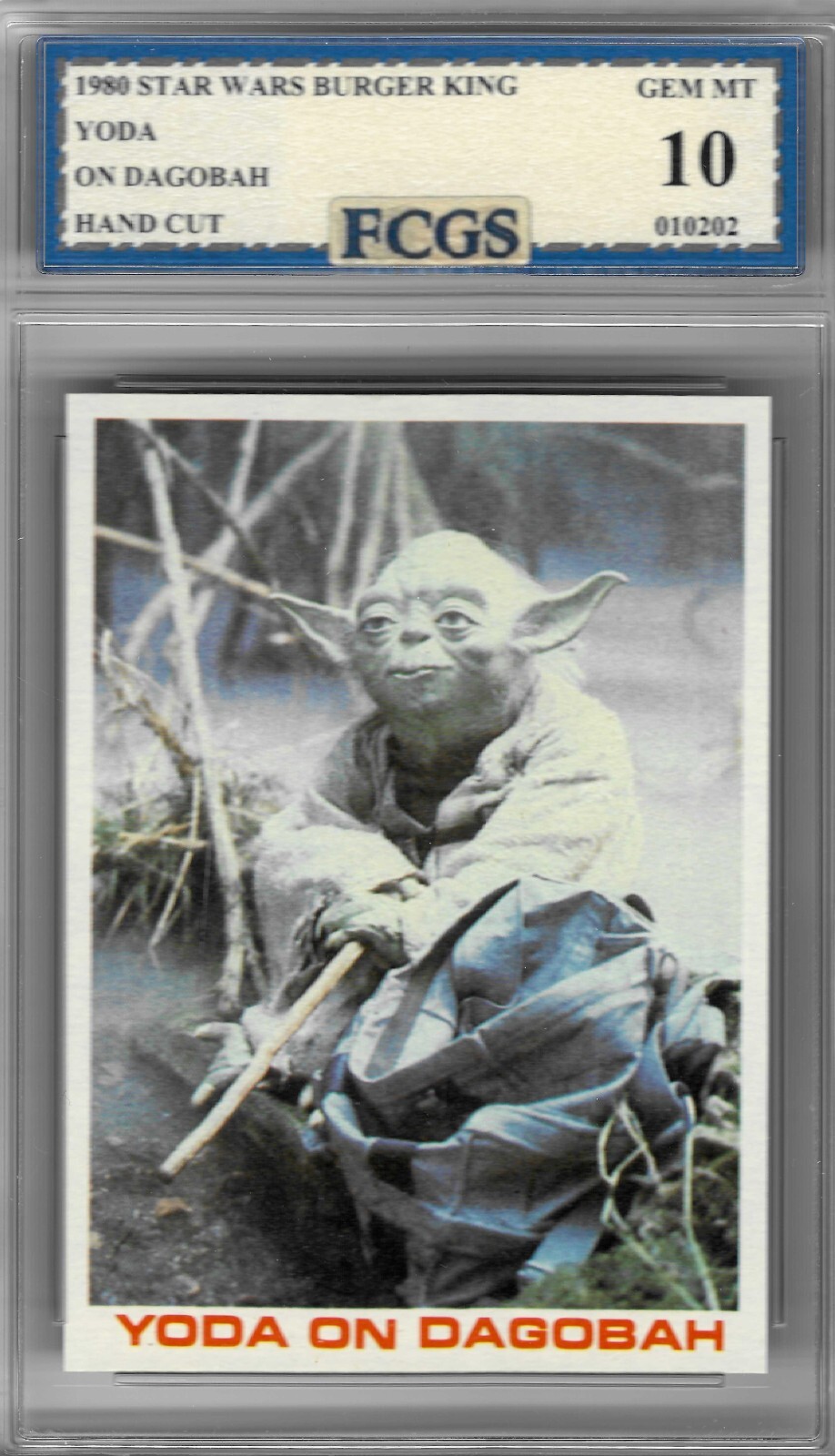 1980 Star Wars Burger King Yoda Graded FCGS 10 GEM MINT